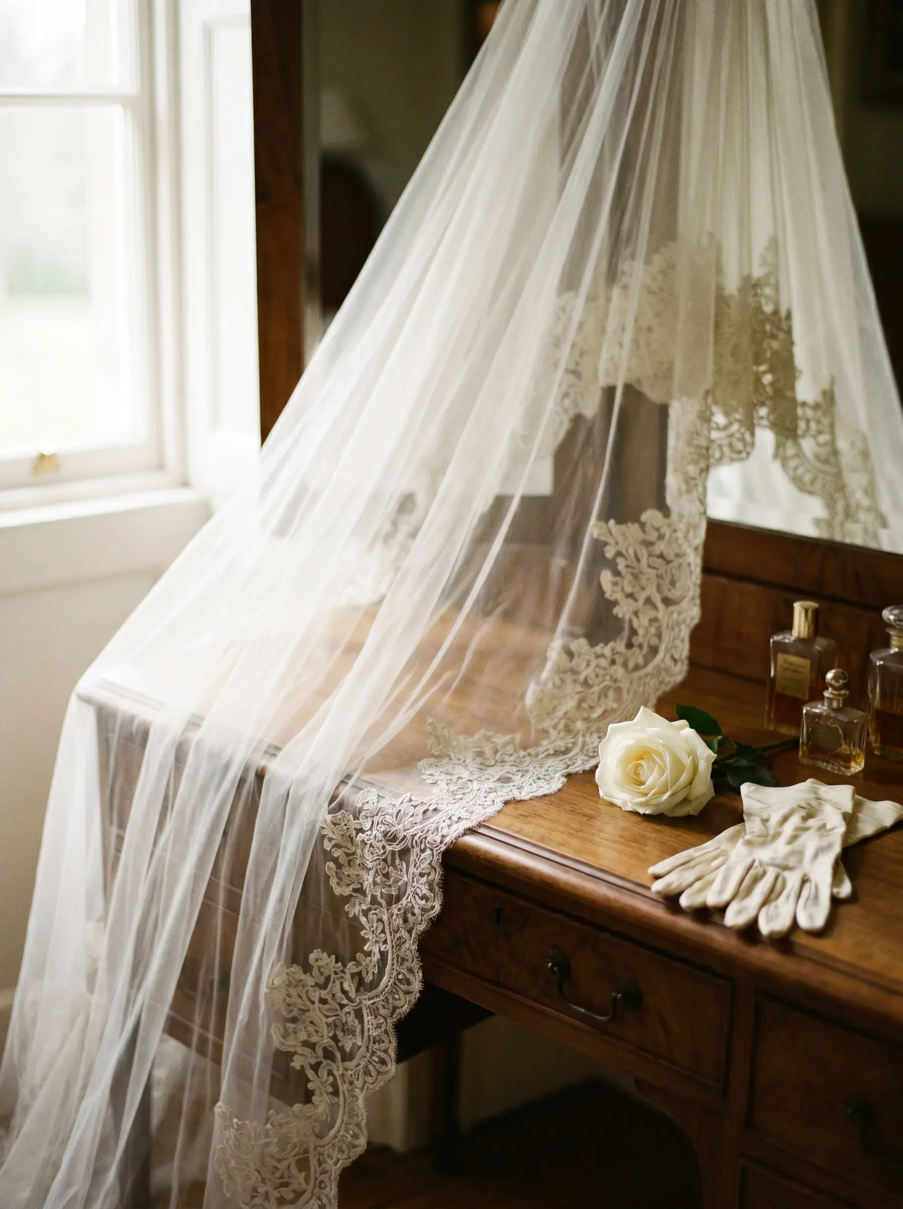 Maison Rima bridal veil — fine silk tulle
